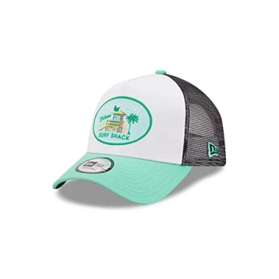 Image of New Era Bay Point Surf Shack Cap weiß türkis verstellbar Truckercap mit Mesh One Size