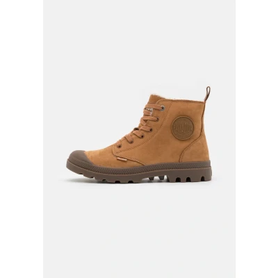 Image of Palladium Pampa HI Laceup ankle boots, Men&#039;s, Size: 10.5, Mahogany Suede