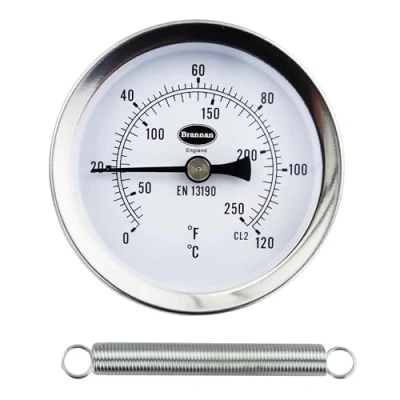 Image of Clip on pipe Thermometer Radiator Balancing for Hot Water Pipes and Radiators