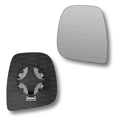 Image of Less4spares Replacement Wing Mirror Glass Left Compatible with Peugeot Partner 2012 2020 CLIP ON Passnager Near Side N/S Heated Convex