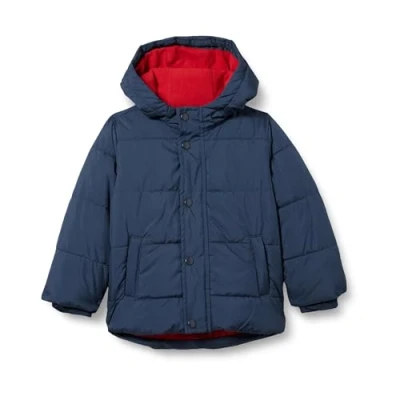 Image of Amazon Essentials Boys&#039; Heavyweight Hooded Puffer Jacket, navy, 11 12 Years