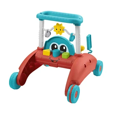 Image of ​Fisher Price 2 Sided Steady Speed Walker German Edition, interactive car themed baby walking toy with activities and learning songs, HJP50