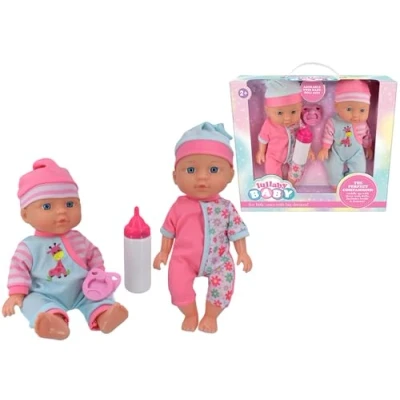Image of KandyToys Twin Baby Dolls and Accessories Doll Set Dolly