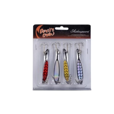 Image of Shakespeare Devil&#039;s Own 4pc Slither, Fishing Hook, Hard Lures, Sea Fishing, Unisex, Assorted, 28gr