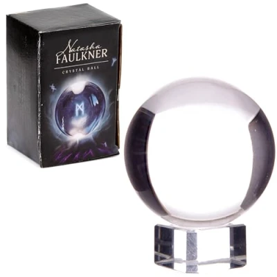 Image of Puckator Natasha Faulkner Crystal Ball with Glass Stand &amp; Gift Box 5cm