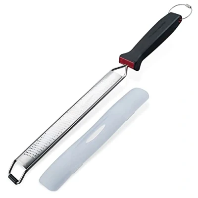 Image of Long Grater Fine Presist Made of Stainless Steel Especially Sharp Hand with Blade Guard Robust Handle Hanger