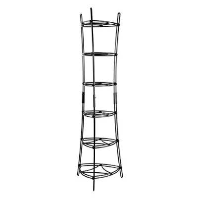 Image of Lodge 6 Tier, Kitchen and Pantry Cast Iron Cookware Storage Organizing Tower, Steel Construction, Matte Black, 32.67&quot; x 20.19&quot; 6&quot;