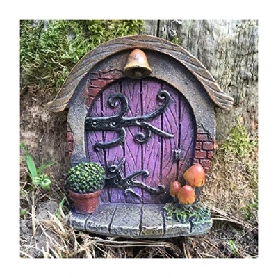 Image of MOMO FING Presents.COM Miniature Gate Garden Decoration Hobbit Pixie Elf Fairy Door Height 7 cm