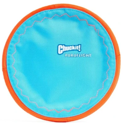 Image of Chuckit! Paraflight Dog Toy Floating Flying Disc Fetch Play Tossing Frisbee for Dogs, Large