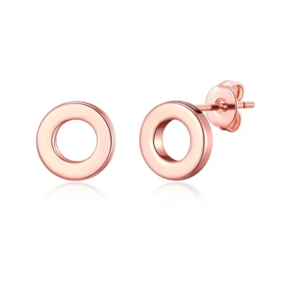 Image of Philip Jones Rose Gold Plated Circle Stud Earrings