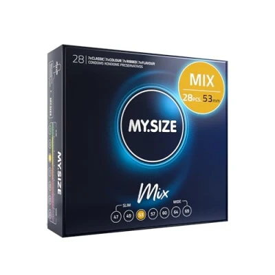 Image of My.Size Mix Condoms Size 3, 53 mm, Bulk Pack, Contains 28 Pieces