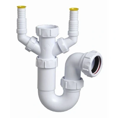 Image of Multikwik Pwm040D 40mm Washing Machine Trap Double Nozzel White