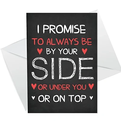 Image of CHEEKY Rude Valentines Anniversary Card For Him Her Boyfriend Girlfriend Husband