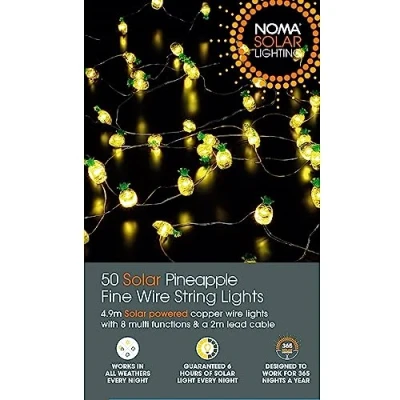 Image of NOMA 50 Solar Fine Wire Lights Pineapple