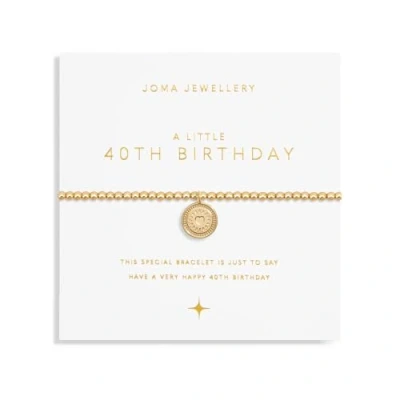Image of Joma Jewellery A LITTLE MILESTONE BIRTHDAY Gold Plated Bracelet in 17.5 cm stretch (40th)