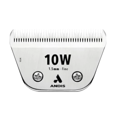 Image of Andis 561460 ceramicEDGE #10W Fine Wide Blade, Small Animal and Pet Grooming, Detachable Replacement Long Lasting, Stainless Steel