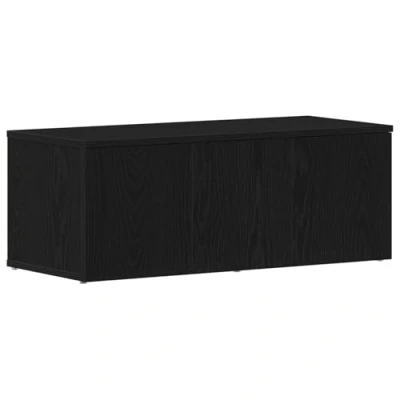 Image of vidaXL Black Oak TV Stand 80x34x30 cm Engineered Wood