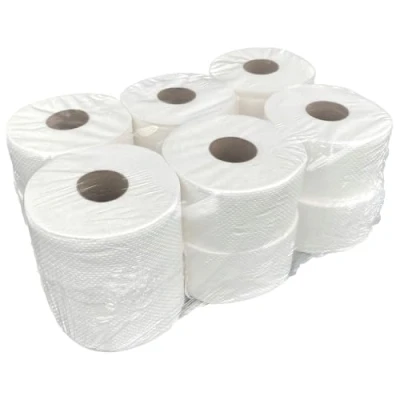 Image of White Embossed Centrefeed Rolls 2ply Strong Paper Towels Multipurpose Home Kitchen for Commercial &amp; Office Cleaning Highly Absorbent (48 Rolls)