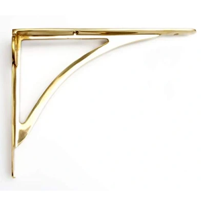 Image of Castelion® Single Solid Brass Victorian Ironbridge Shelf Bracket High Quality Home Accessories Hardware Ornate Decor Decorative Shelving Brackets and Supports Large 10&quot; (25cm)