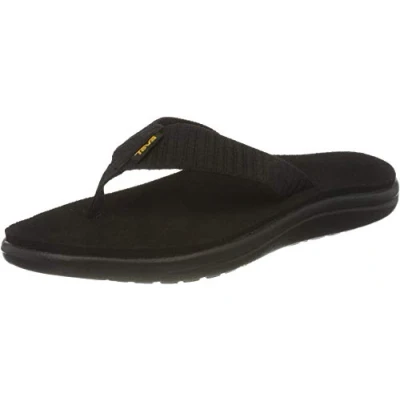 Image of Teva VOYA Tbar sandals Bar street black, Women&#039;s, Size: 7.5, black Textile