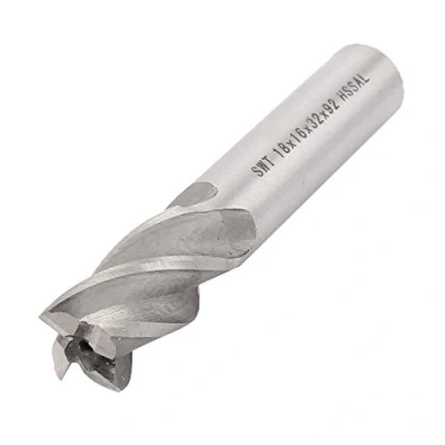 Image of sourcingmap 16mmx18mmx32mmx92mm Machining Cutting Tool Helical Groove 4 Flute Straight Shank Milling Cutter End Mill