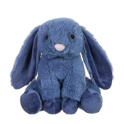 Image of Apricot Lamb Soft Toys Plush Navy Blue Bunny Rabbit Stuffed Animal with Fluffy Ears (Navy Bunny, 8 Inches)