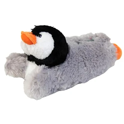 Image of DUNLOP Girls Boys Womens Fluffy Novelty Penguin Slippers Size 12 13 UK Kids