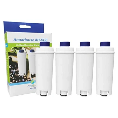 Image of 4X AquaHouse AH CDE Compatible Replacement Filter for DeLonghi Water Cartridge DLSC002, SER3017, 5513292811 Coffee Maker