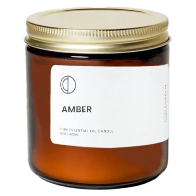 Image of OCTŌ Amber Scented Candle. Made with Essential Oils and Soy Wax. 400ml