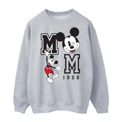 Image of Disney Men&#039;s Mickey Mouse Scared Sweatshirt XXX Large Sport Grey