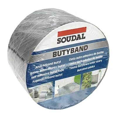 Image of 75mm x 10m Butyband Lead Flashing Tape Butyl Rubber Roof Sealing Repair Band Soudal