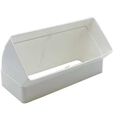 Image of Kair 45 Degree Vertical Elbow Bend 220mm x 90mm 9 4 inch Rectangular Plastic Ducting Adaptor