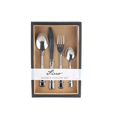 Image of APOLLO Stainless Steel Fino Cutlery Set, Set of 16, Silver
