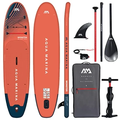 Image of Aqua Marina MONSTER 12ft0in Inflatable Stand Up Paddle Board (iSUP) Package, 366 cm Length
