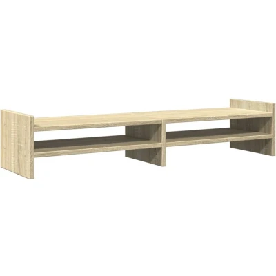 Image of vidaXL Monitor Stand Sonoma Oak 100x27x20 cm Engineered Wood