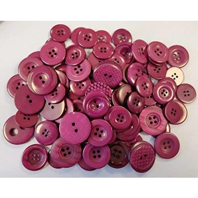 Image of celloexpress Pack of 50g Large Plum MIX Mixed Sizes and Colours Various Buttons for Sewing Crafting
