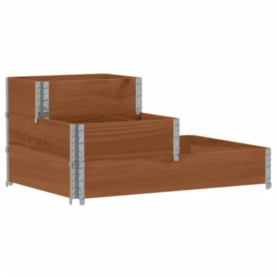 Image of 3 Tier Raised Bed Brown 120x80 cm Solid Wood Pine Vidaxl