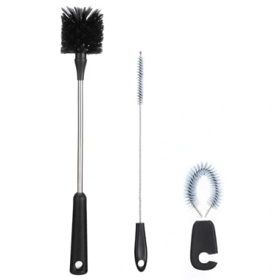 Image of Long Handle Bottle Brush Cleaner Brushes for Cleaning Water Bottles Glass Flask and Cups 3 Pack