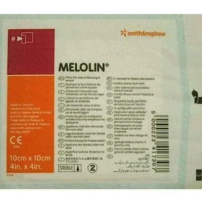 Image of Smith &amp; Nephew Melolin Wound Dressing 10 x cm Cushioned Pads Pack of 5