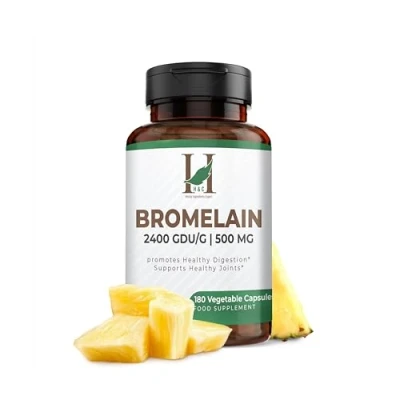 Image of H&amp;C Bromelain Veg. Capsules 500 mg (2400 GDU/g) 180 from Pineapple Extract
