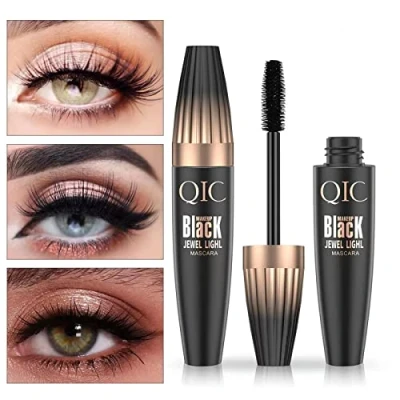Image of 4D Silk Fiber Eyelash Mascara，Waterproof Mascara Black, Extra Long Lash and Thick, Lasting, Waterproof &amp; Smudge Proof