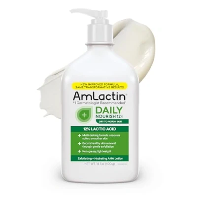 Image of AmLactin Daily Moisturizing Body Lotion, 14.1 Ounce Bottle with Pump, Paraben Free