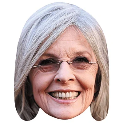 Image of Diane Keaton (Smile) Celebrity Mask, Flat Card Face, Fancy Dress Mask
