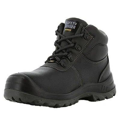 Image of Safety JOGGER Boot BESTBOY Steel Toe Cap S3/S1P Work Shoe for Men or Women, Anti Slip Puncture Resistant Sole, Shock Absorbing, Water and Oil Repellant Shoe, UK 11 EU 46, Black Leather