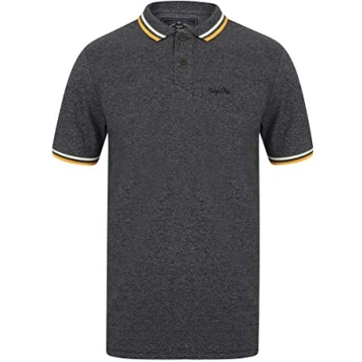 Image of Tokyo Laundry Men&#039;s Cotton Blend Grindle Pique Polo Shirt Navy S