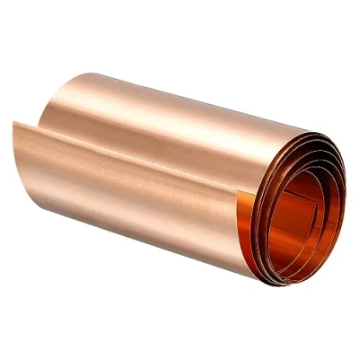 Image of uxcell Copper Sheet Roll, Metal Foil Plate 1000mm x 80mm 0.3mm