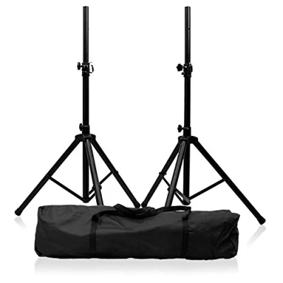 Image of Pulse ST02821 Twin Adjustable Speaker Stand Kit with Bag