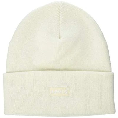 Image of Levi&#039;s Slouchy Beanie Tonal Batwing Beanie, Women&#039;s, Size: One Size, Regular white
