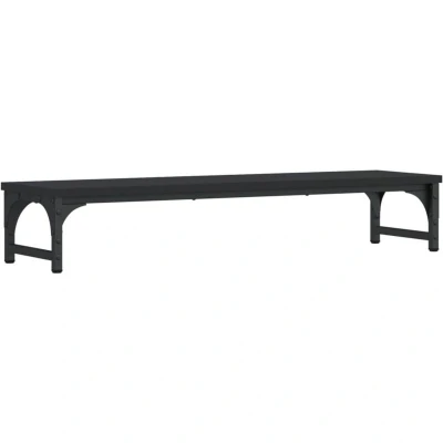 Image of vidaXL Monitor Stand Black 85x23x15.5 cm Engineered Wood