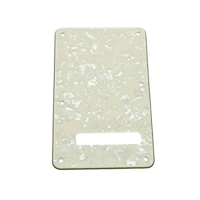 Image of Dopro Strat Guitar Back Plate ST Trem Tremolo Cover fits USA/Mexican Standard Fender Stratocaster Aged Pearl